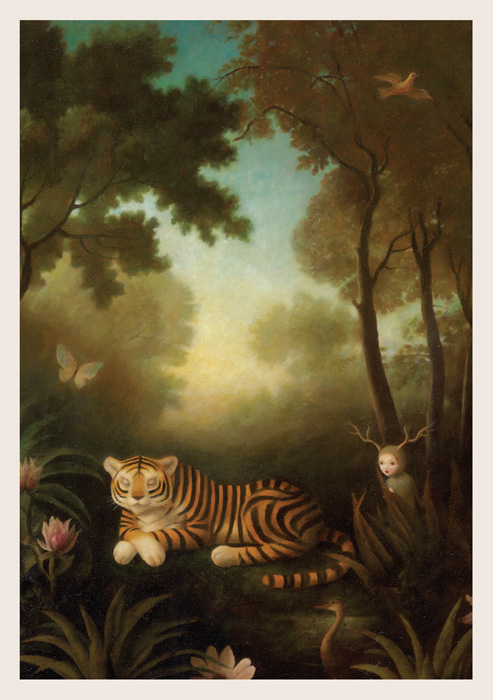 Sleeping Tiger Postcard by Stephen Mackey Sleeping Tiger Postcard by Stephen Mackey